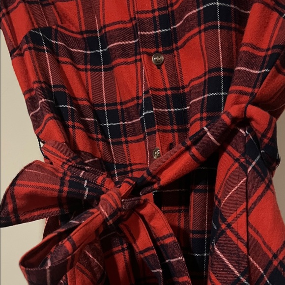 Kiel James Patrick Red Plaid Long Sleeve Dress - Picture 2 of 3